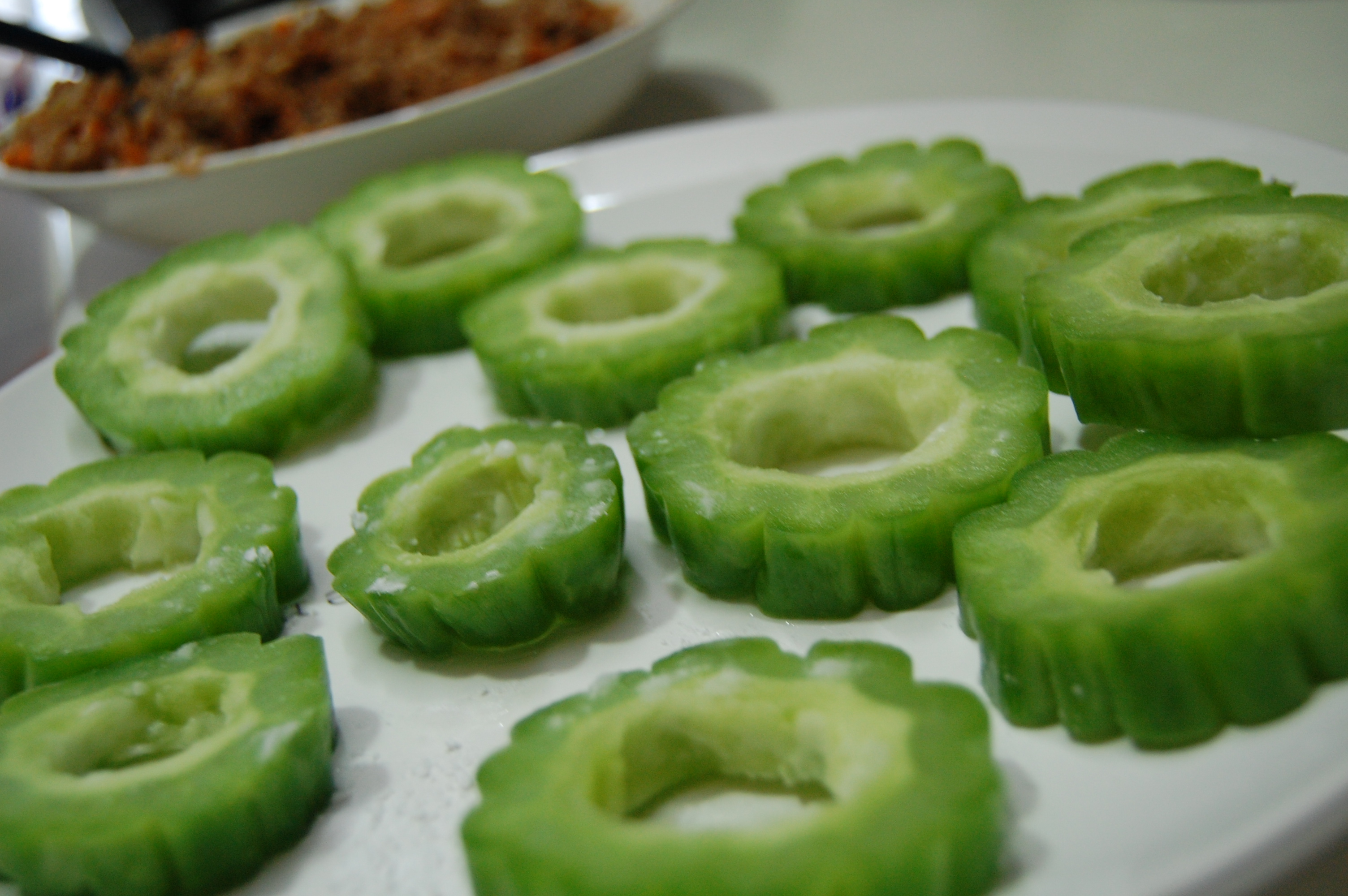 steamed-stuffed-bitter-gourd-recipe-easy-chinese-food-recipes